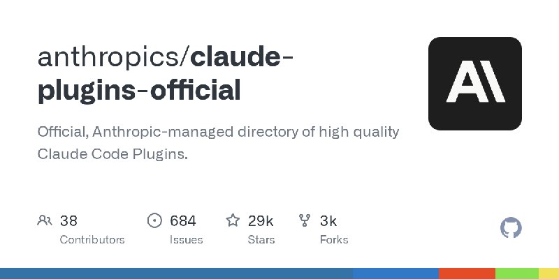 GitHub - anthropics/claude-plugins-official: Official, Anthropic-managed directory of high quality Claude Code Plugins.