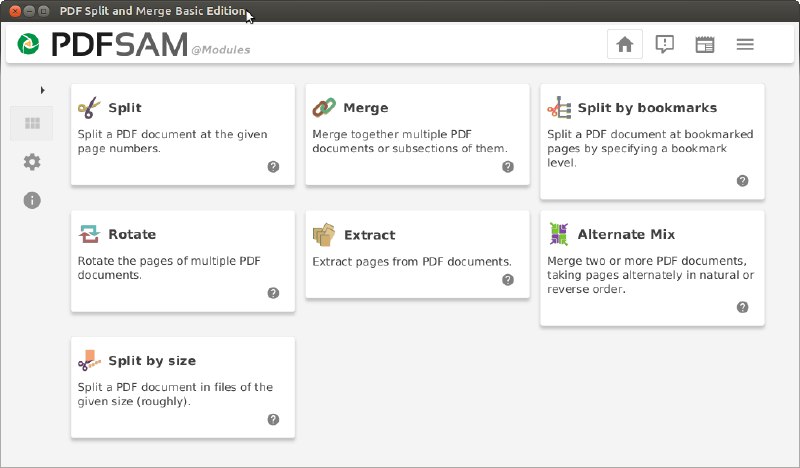 Download the free and open source PDFsam Basic - PDFsam