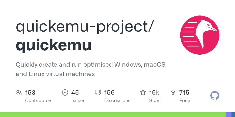 GitHub - quickemu-project/quickemu: Quickly create and run optimised Windows, macOS and Linux virtual machines
