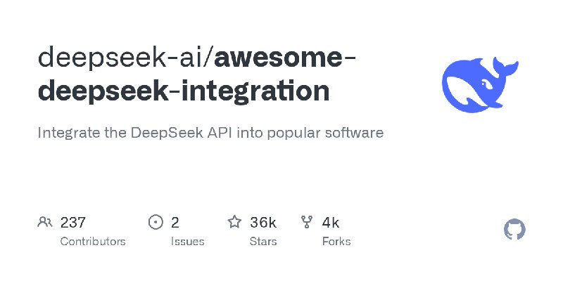 awesome-deepseek-integration/README_cn.md at main · deepseek-ai/awesome-deepseek-integration