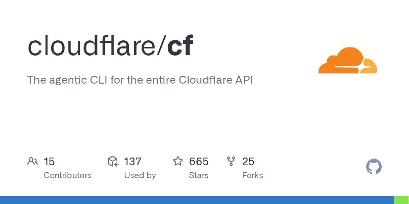 GitHub - cloudflare/cf: The agentic CLI for the entire Cloudflare API