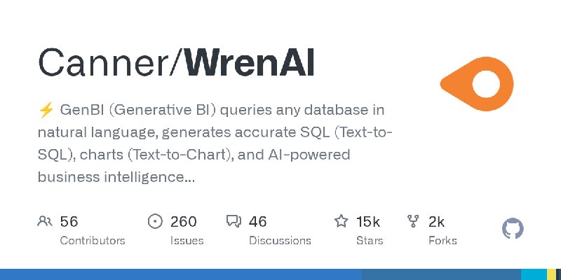 GitHub - Canner/WrenAI: ⚡️ GenBI (Generative BI) queries any database in natural language, generates accurate SQL (Text-to-SQL)…