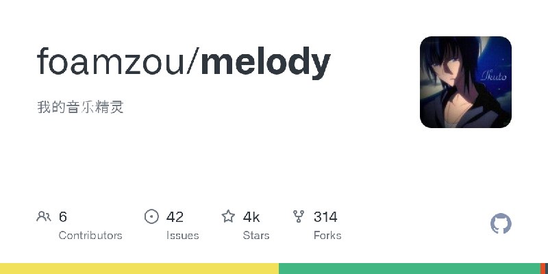 GitHub - foamzou/melody: 我的音乐精灵