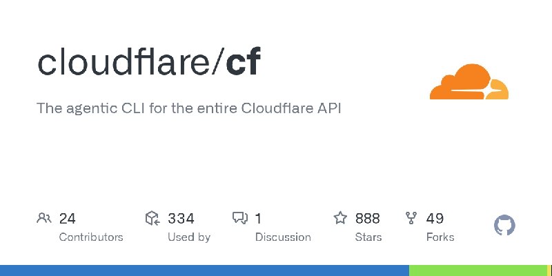 GitHub - cloudflare/cf: The agentic CLI for the entire Cloudflare API
