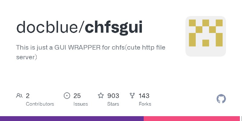 GitHub - docblue/chfsgui: This is just a GUI WRAPPER for chfs(cute http file server)