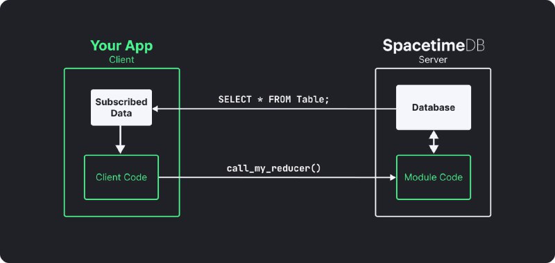 SpacetimeDB你可以将SpacetimeDB视为数据库和服务器的结合体
